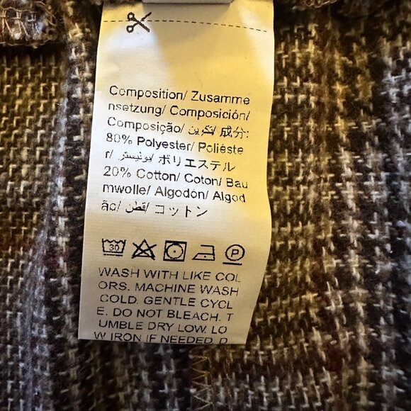 Vintage Earo Plaid Wrap Skirt With Button Detail & Tie Waist 2x - Picture 6 of 9